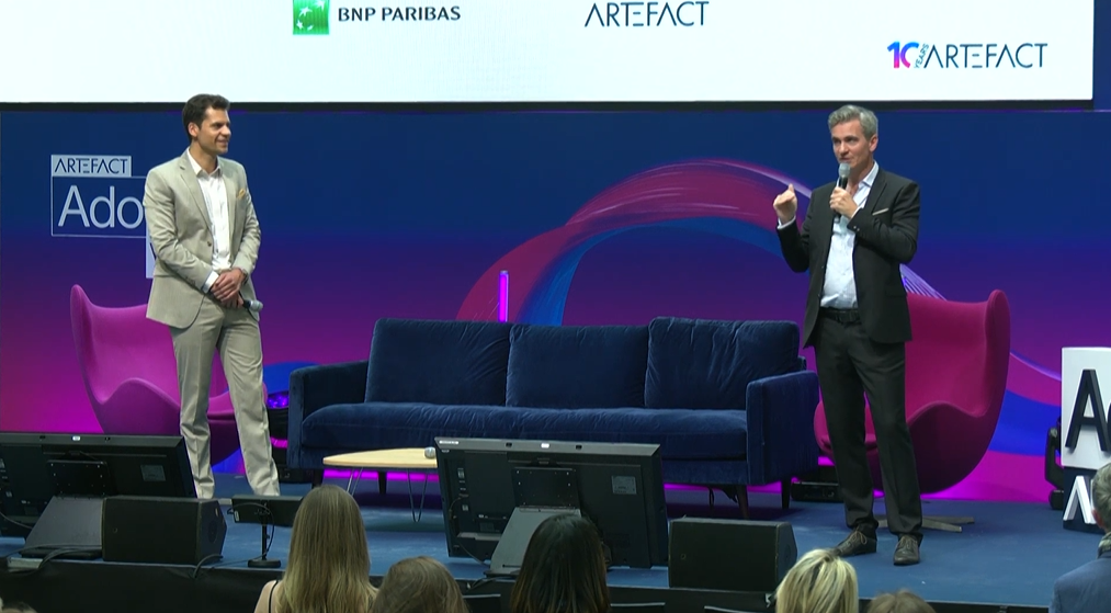 Adrien Vesteghem, AI Program Director at BNP Paribas, at the Adopt AI Summit – Under the hood of the Banking Industry: The AI revolution with BNP Paribas